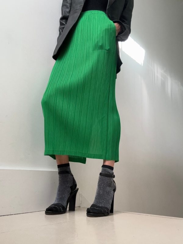 Pleated Skirt Green